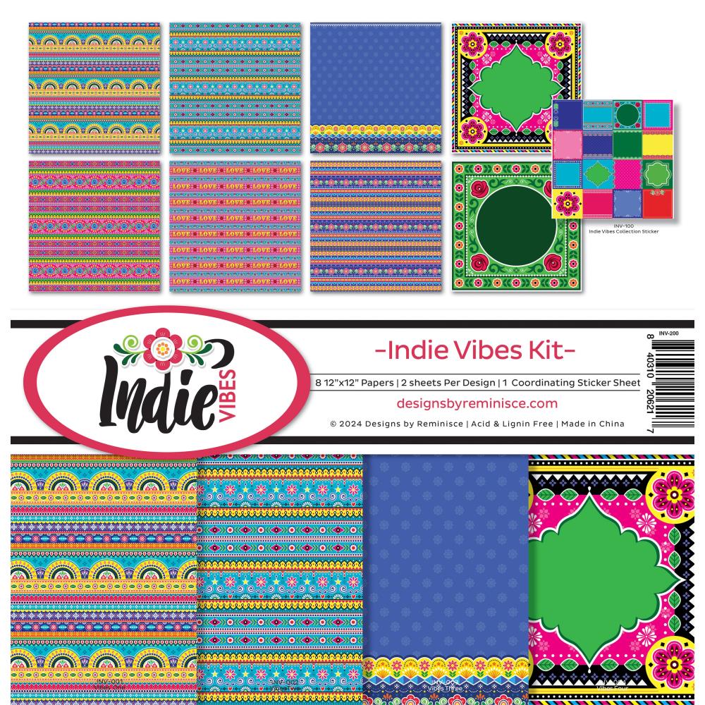 Reminisce Indie Vibes 12"X12" Collection Kit (5A002BXD1GFFY)