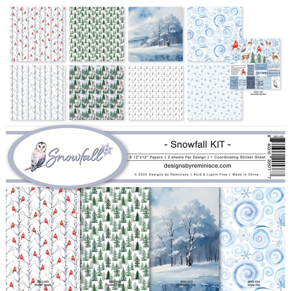 Reminisce Snowfall 12"X12" Collection Kit (5A002BXH1GFG2)