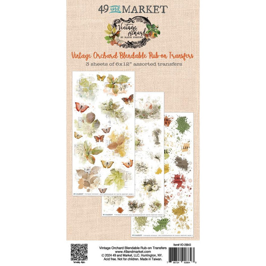 49 and Market Vintage Orchard Rub-On Transfer Set: Blendable (5A0029WQ1GDBC)