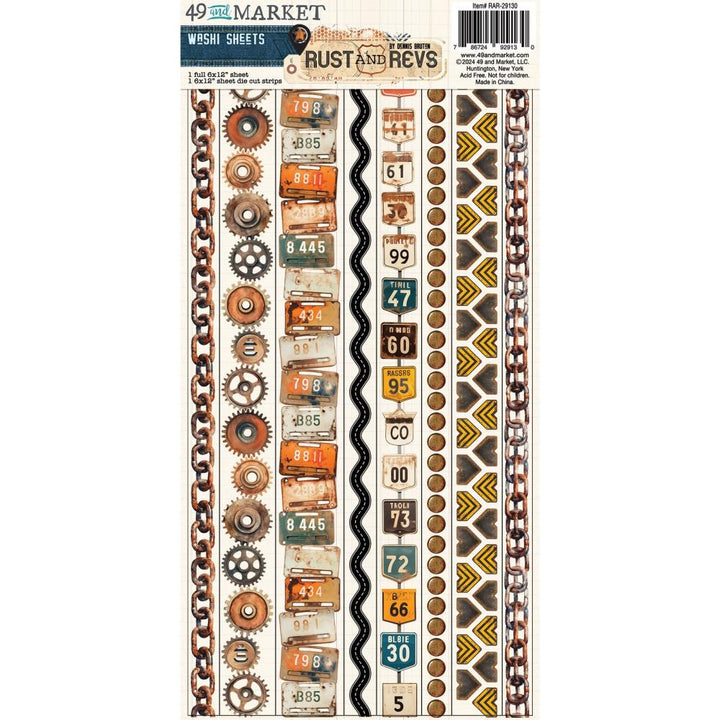 49 and Market Rust And Revs Washi Sheets (5A0029WW1GDBQ)