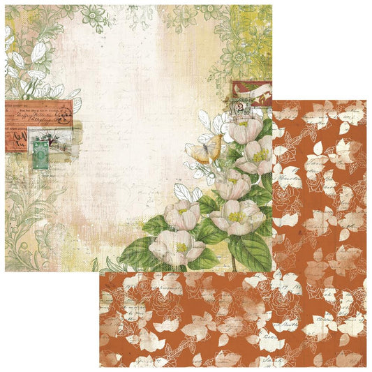 49 and Market Vintage Orchard 12"X12" Double-Sided Cardstock: Etched Botanicals (5A0029X81GDC6)