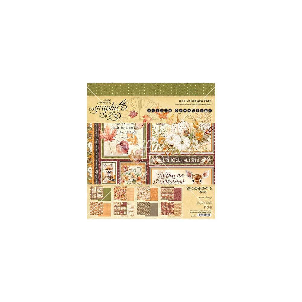 Graphic 45 Autumn Greetings 8"X8" Collection Pack (5A002BZM1GFHN)