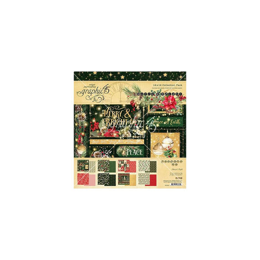 Graphic 45 Merry & Bright 12"X12" Collection Pack (5A002BZL1GFHW)