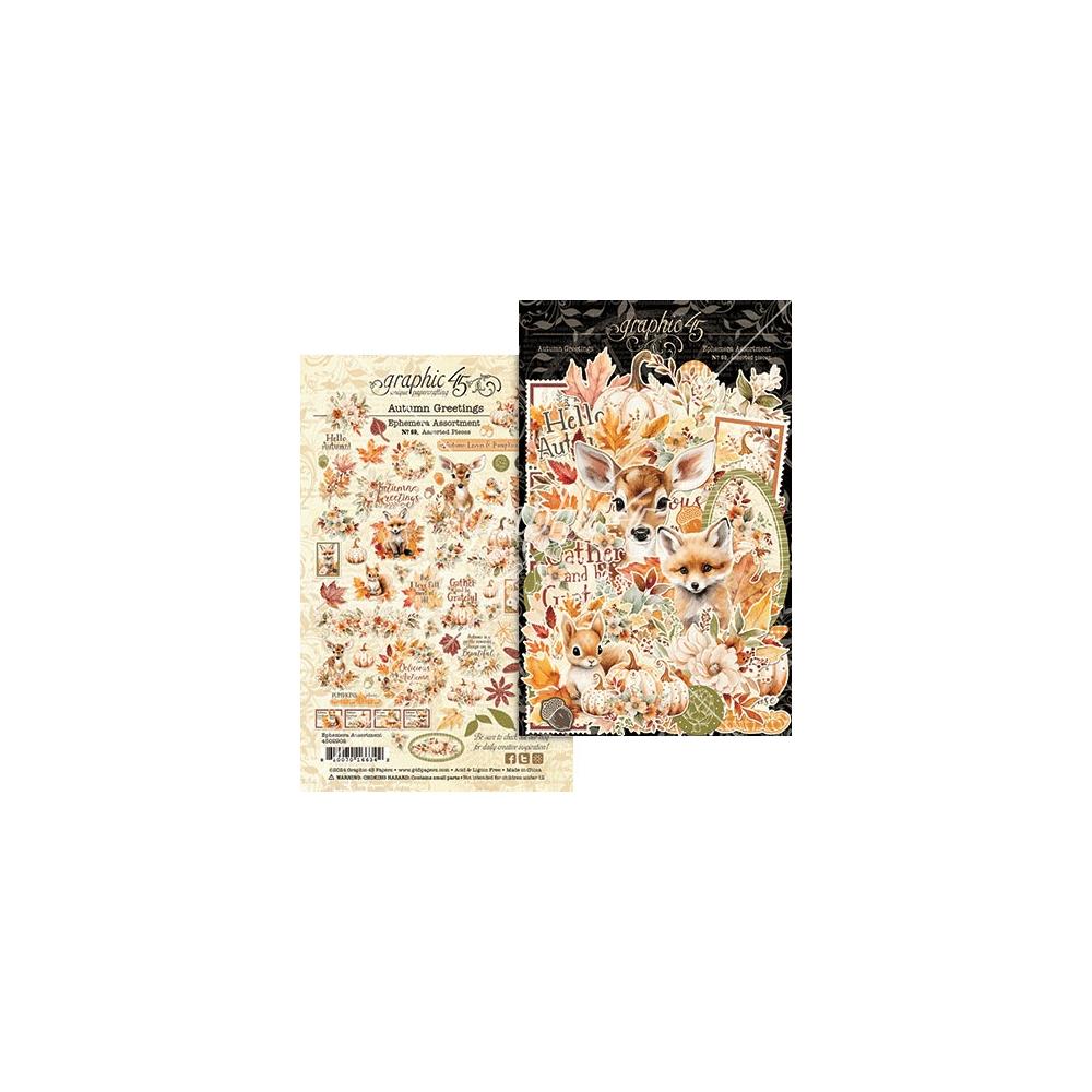 Graphic 45 Autumn Greetings Ephemera Set (5A002BZ81GFJ1)