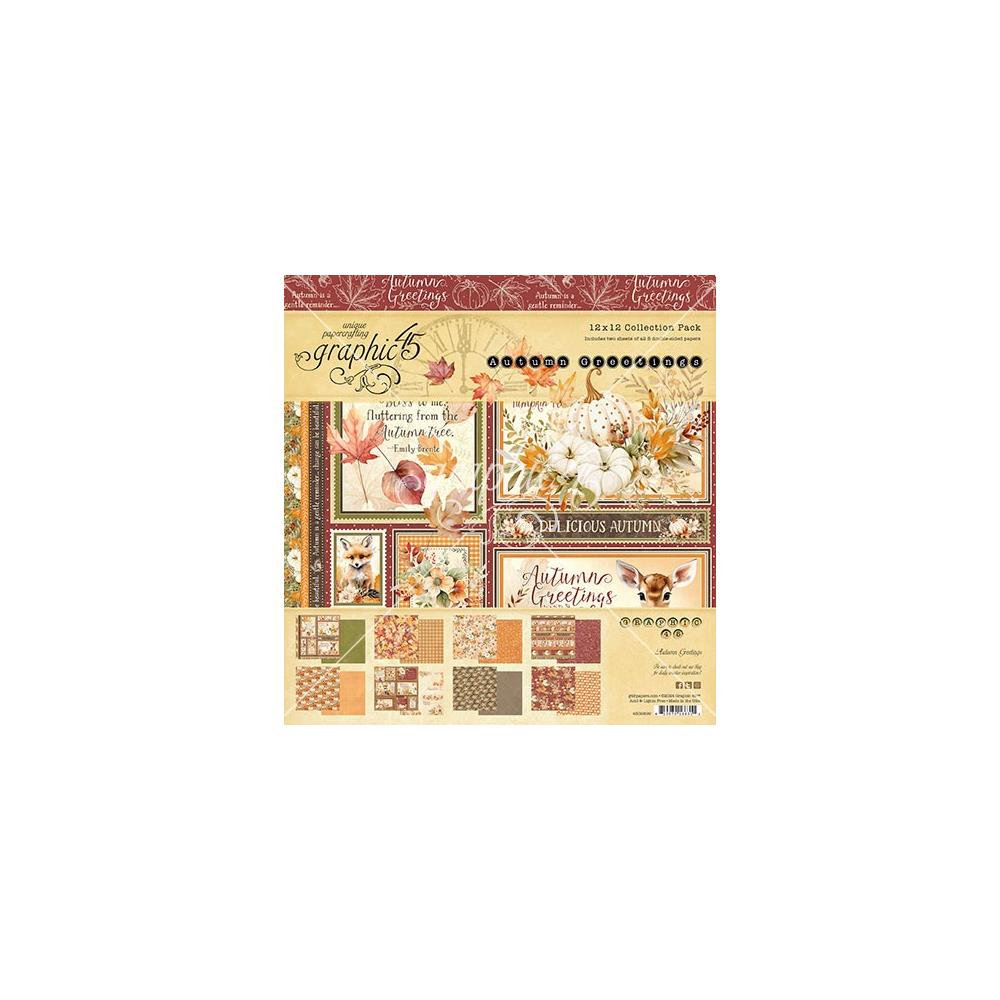 Graphic 45 Autumn Greetings 12"X12" Collection Pack (5A002C021GFJJ)