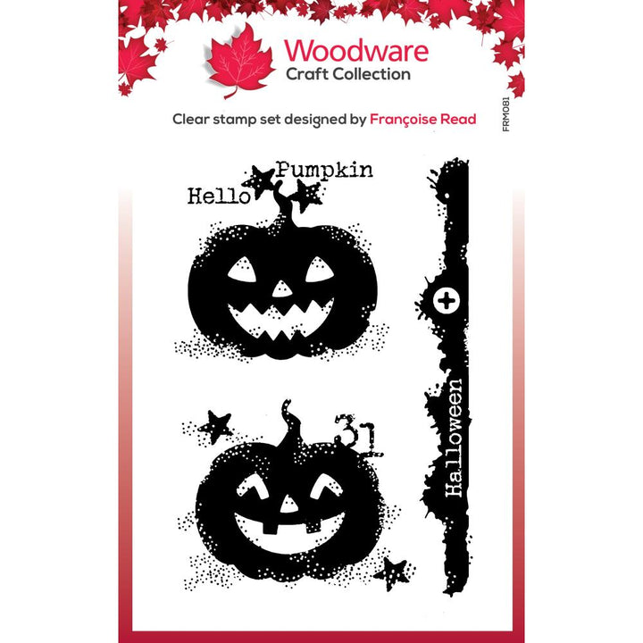 Woodware 3"X4" Clear Stamp Singles: Carved Pumpkins (5A002B5T1GDMY)