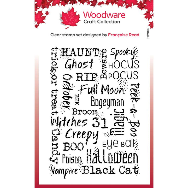 Woodware 3"X4" Clear Stamp Singles: Mini Halloween Background (5A002B691GDN7)