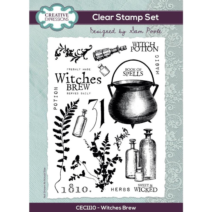 Creative Expressions 6"X8" Clear Stamp Set: Witches Brew, By Sam Poole (5A002B5W1GDNG)