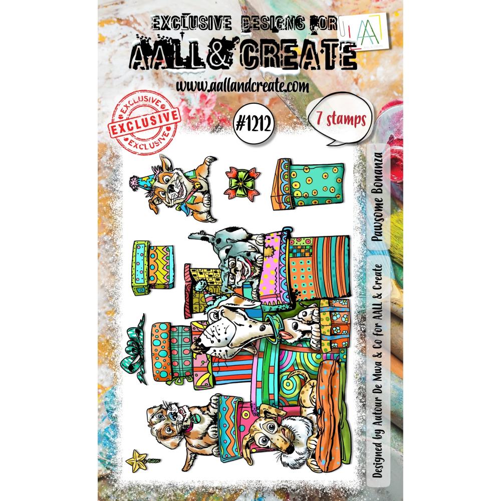 AALL And Create A6 Photopolymer Clear Stamp Set: Pawsome Bonanza (5A002BV31GFCM)