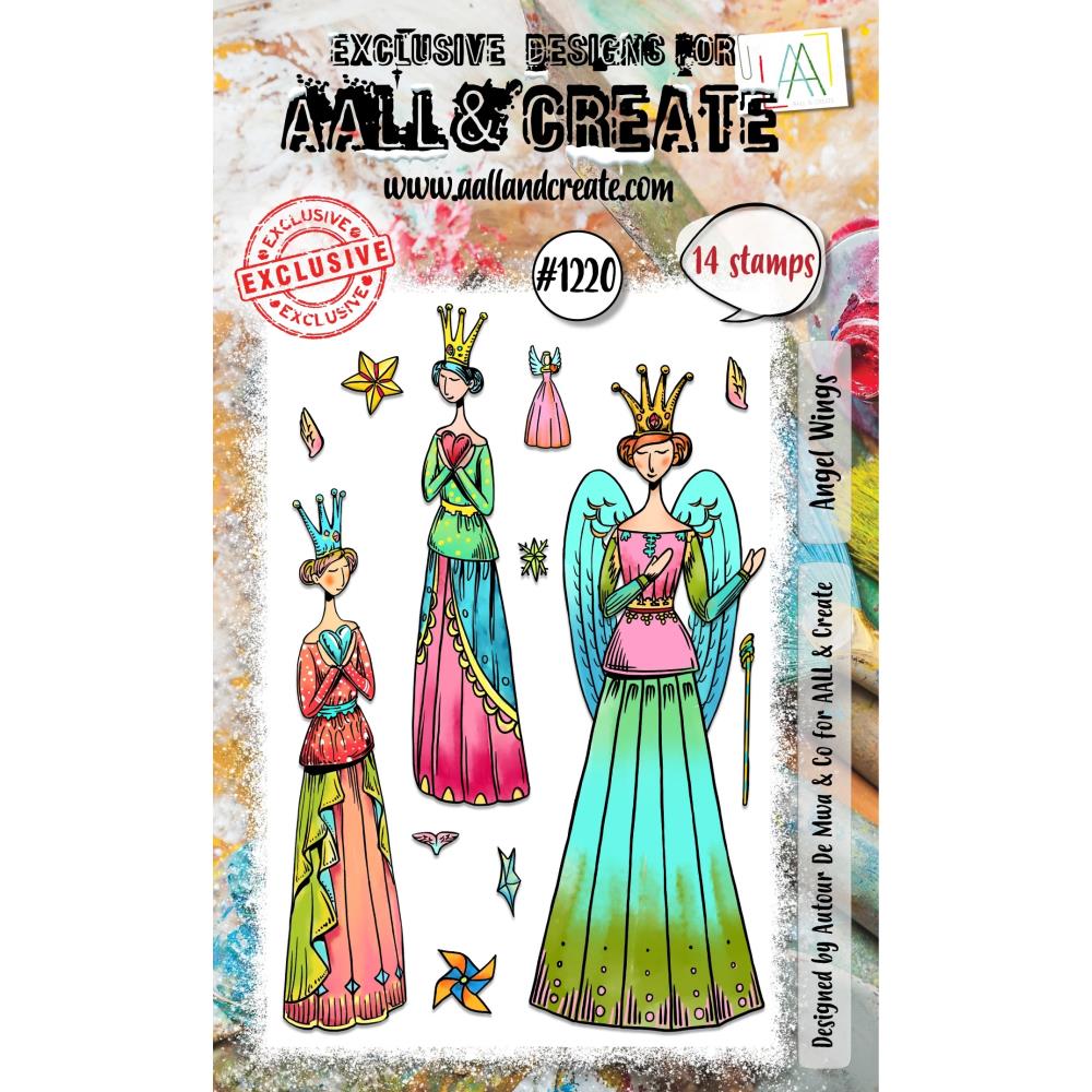 AALL And Create A6 Photopolymer Clear Stamp Set: Angel Wings (5A002BVN1GFCP)