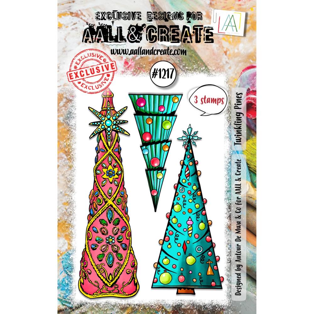 AALL And Create A7 Photopolymer Clear Stamp Set: Twinkling Pines (5A002BVV1GFCX)