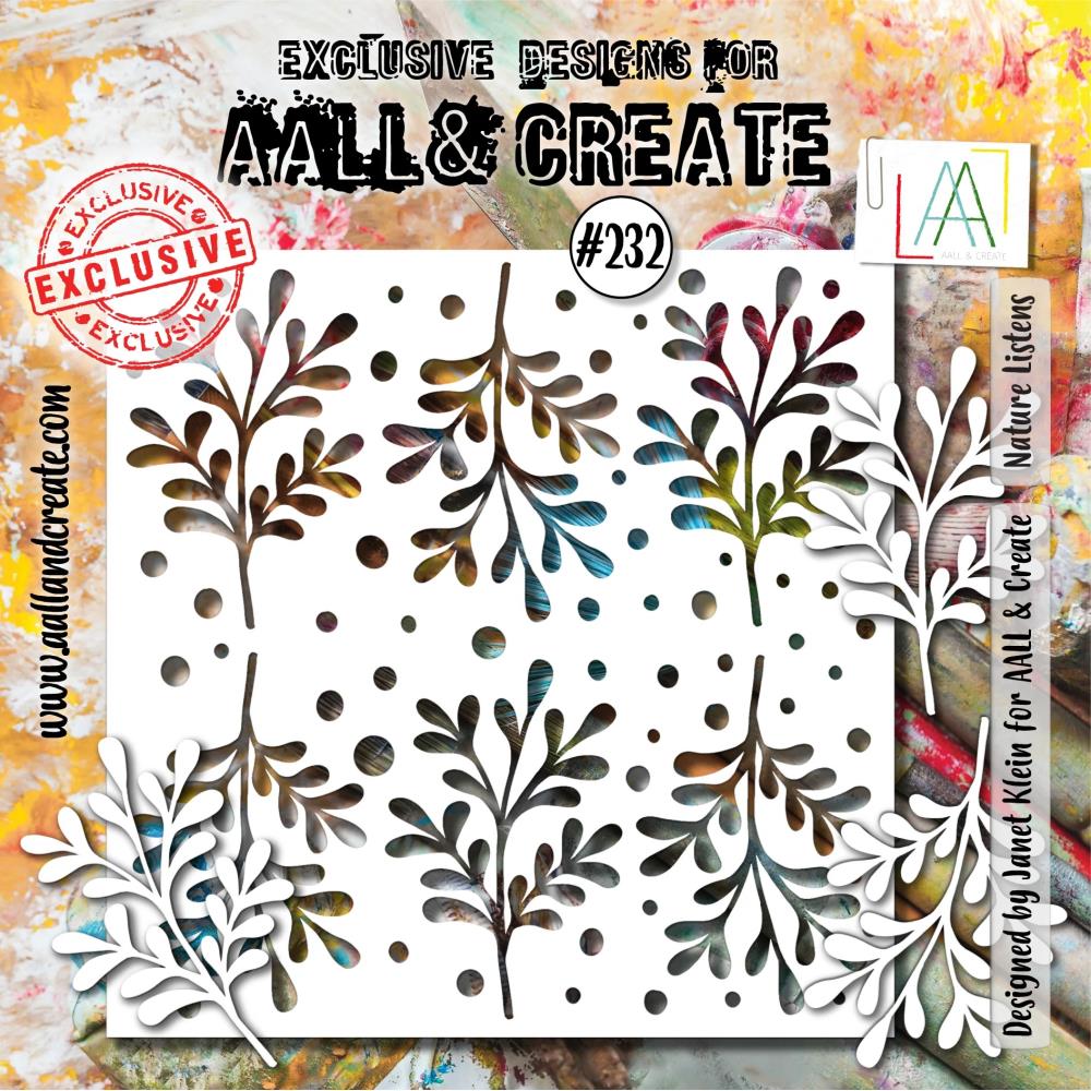 AALL And Create 6"X6" Stencil: Nature Listens (5A002BVD1GFD0)