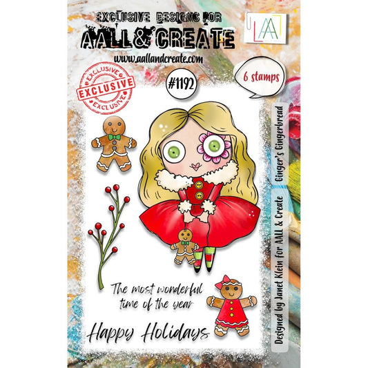 AALL And Create A7 Photopolymer Clear Stamp Set: Gingers Gingerbread (5A002BV71GFD1)