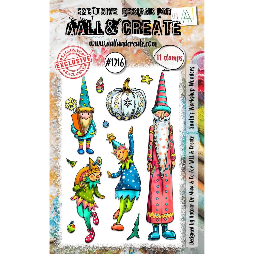 AALL And Create A6 Photopolymer Clear Stamp Set: Santa's Workshop Wonders (5A002BV91GFD3)