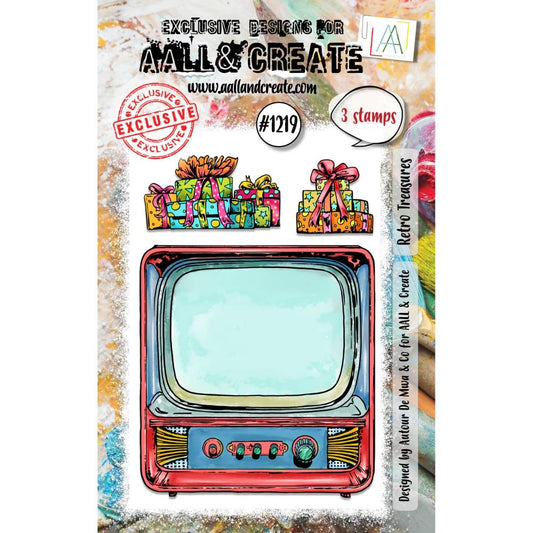 AALL And Create A7 Photopolymer Clear Stamp Set: Retro Treasures (5A002BVX1GFD4)