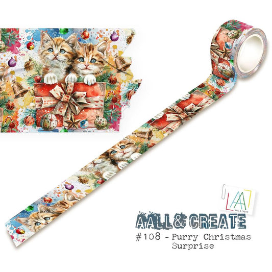 AALL And Create Washi Tape: Purry Christmas Surprise (5A002BV11GFDK)