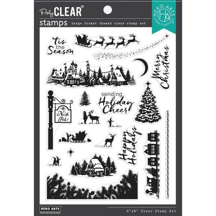 Hero Arts 6"X8" Clear Stamps: North Pole Scenics (5A002CFT1GFXT)