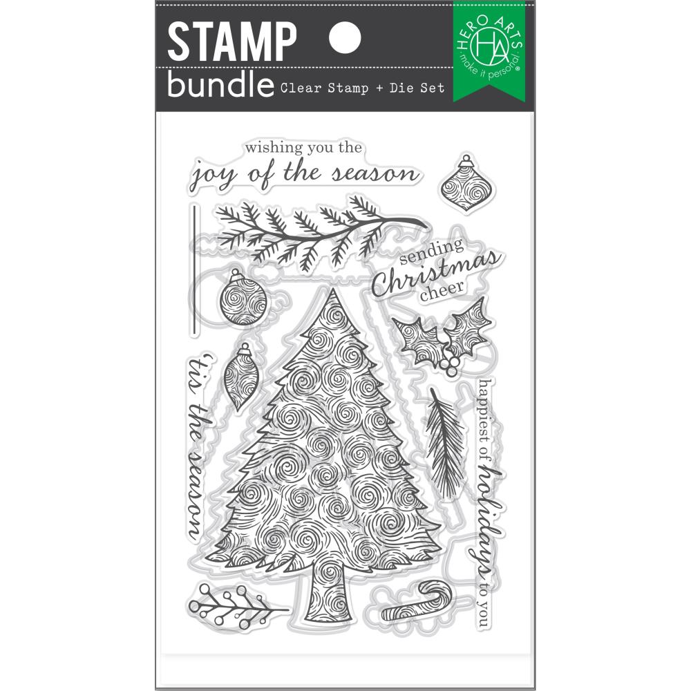 Hero Arts Clear Stamp & Die Combo: Swirly Christmas Tree (5A002CF21GFXX)