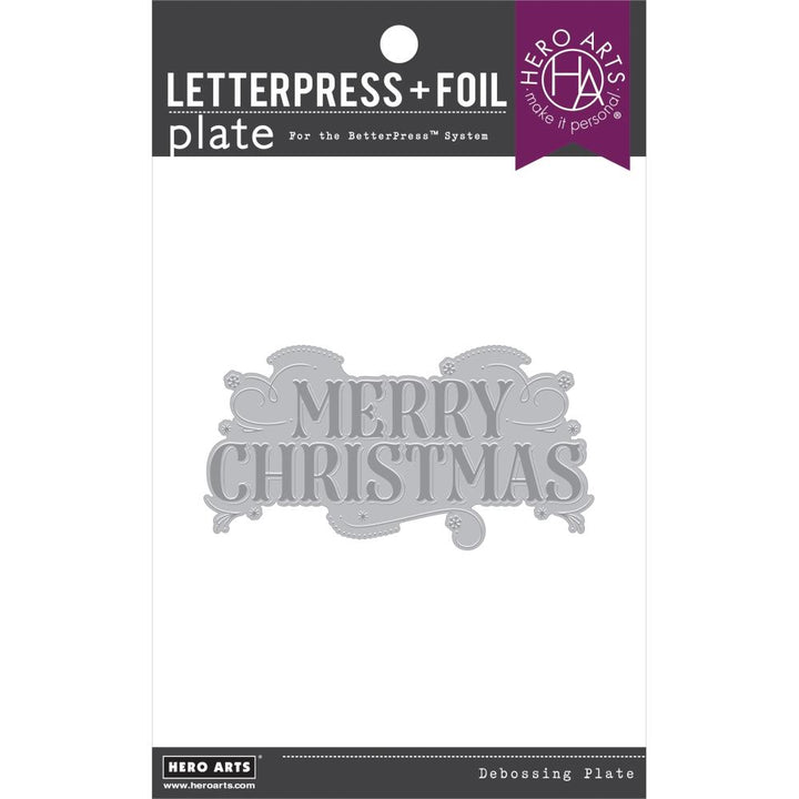 Hero Arts Letterpress & Foil Plate: Merry Christmas (5A002CDL1GFY8)