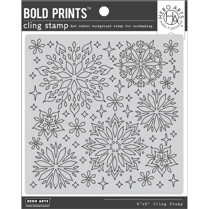 Hero Arts Bold Prints 6"X6" Cling Stamp: Kaleidoscope Snowflake (5A002CFG1GFY9)