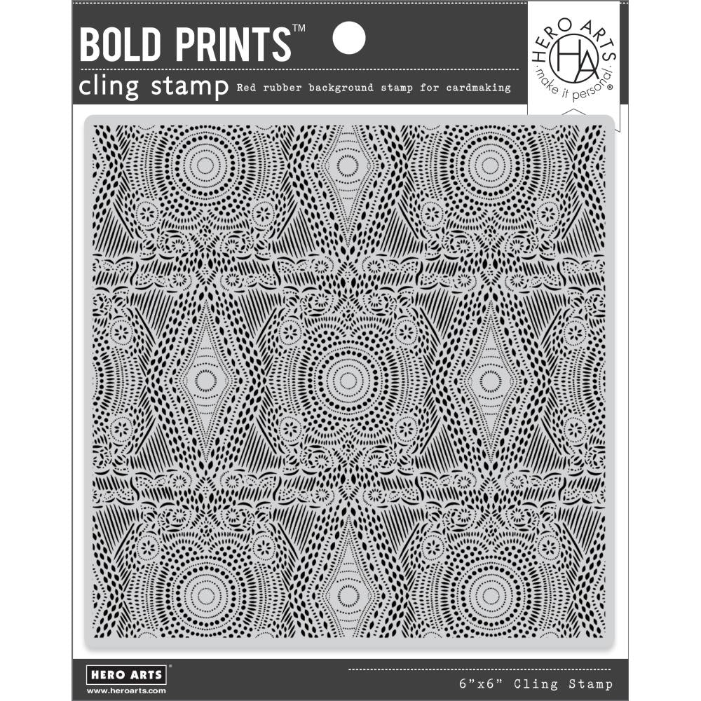 Hero Arts Bold Prints 6"X6" Cling Stamp: Festive Pattern (5A002CFS1GFYP)