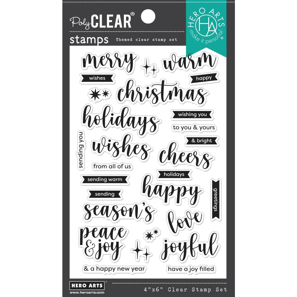 Hero Arts 4"X6" Clear Stamps: Joyful Christmas Messages (5A002CF61GFYT)