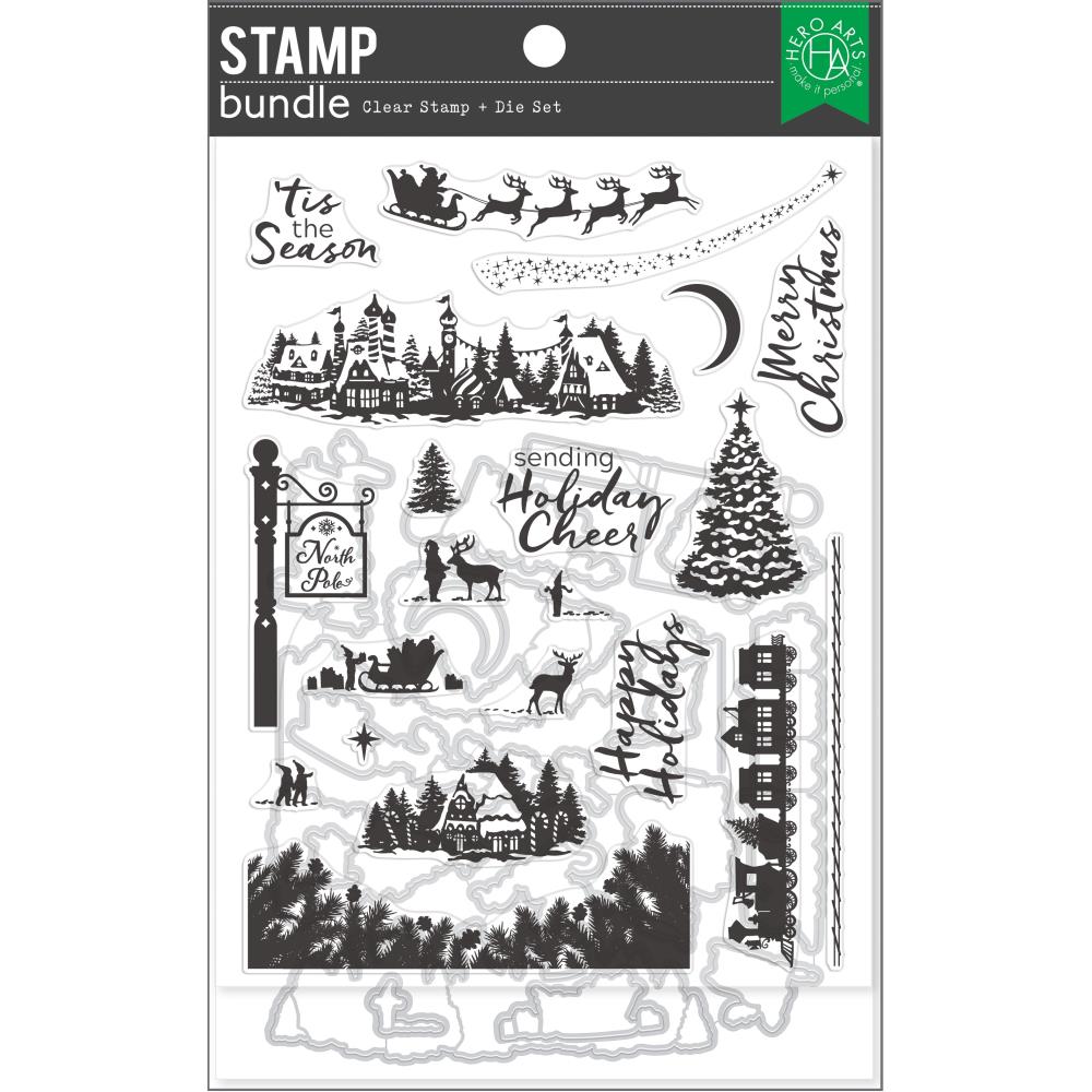 Hero Arts Clear Stamp & Die Combo: North Pole Scenics (5A002CDT1GFZ1)