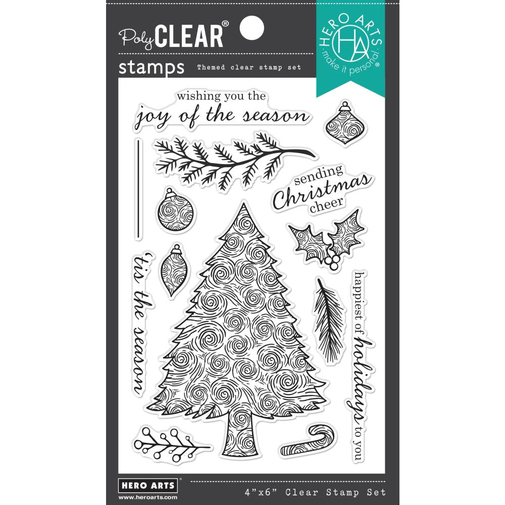 Hero Arts 4"X6" Clear Stamps: Swirly Christmas Tree (5A002CG01GFZ9)