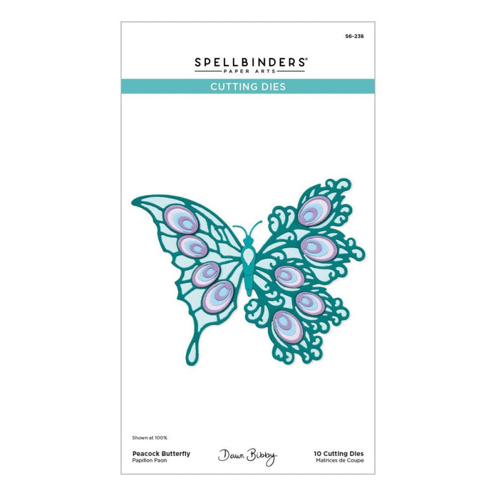 Spellbinders Etched Dies: Peacock Butterfly, By Dawn Bibby (5A002C7X1GFS4)