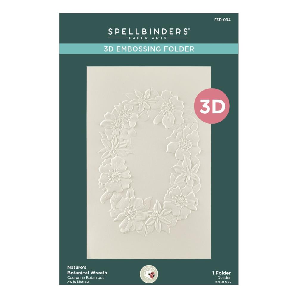 Spellbinders 3D Embossing Folder: Nature's Botanical Wreath, By Susan Tierney-Cockburn (5A002C7M1GFSH)