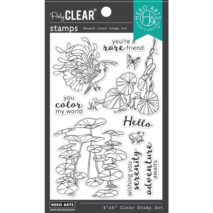 Hero Arts 4"X6" Clear Stamps: Jungle Serenity (5A002CSF1GG96)