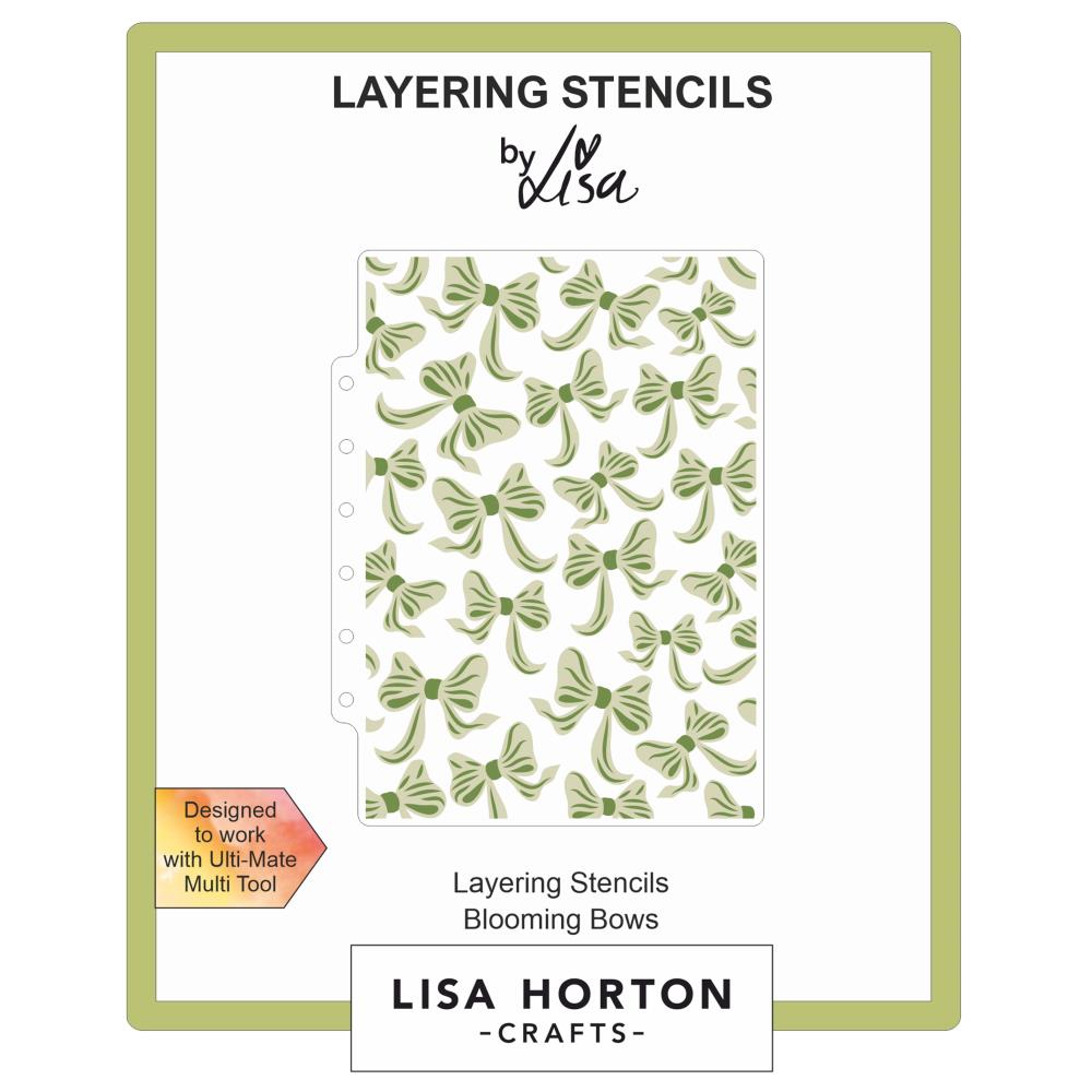 Lisa Horton Crafts 5"X7" Layering Stencils: Blooming Bows (LHCAS136)