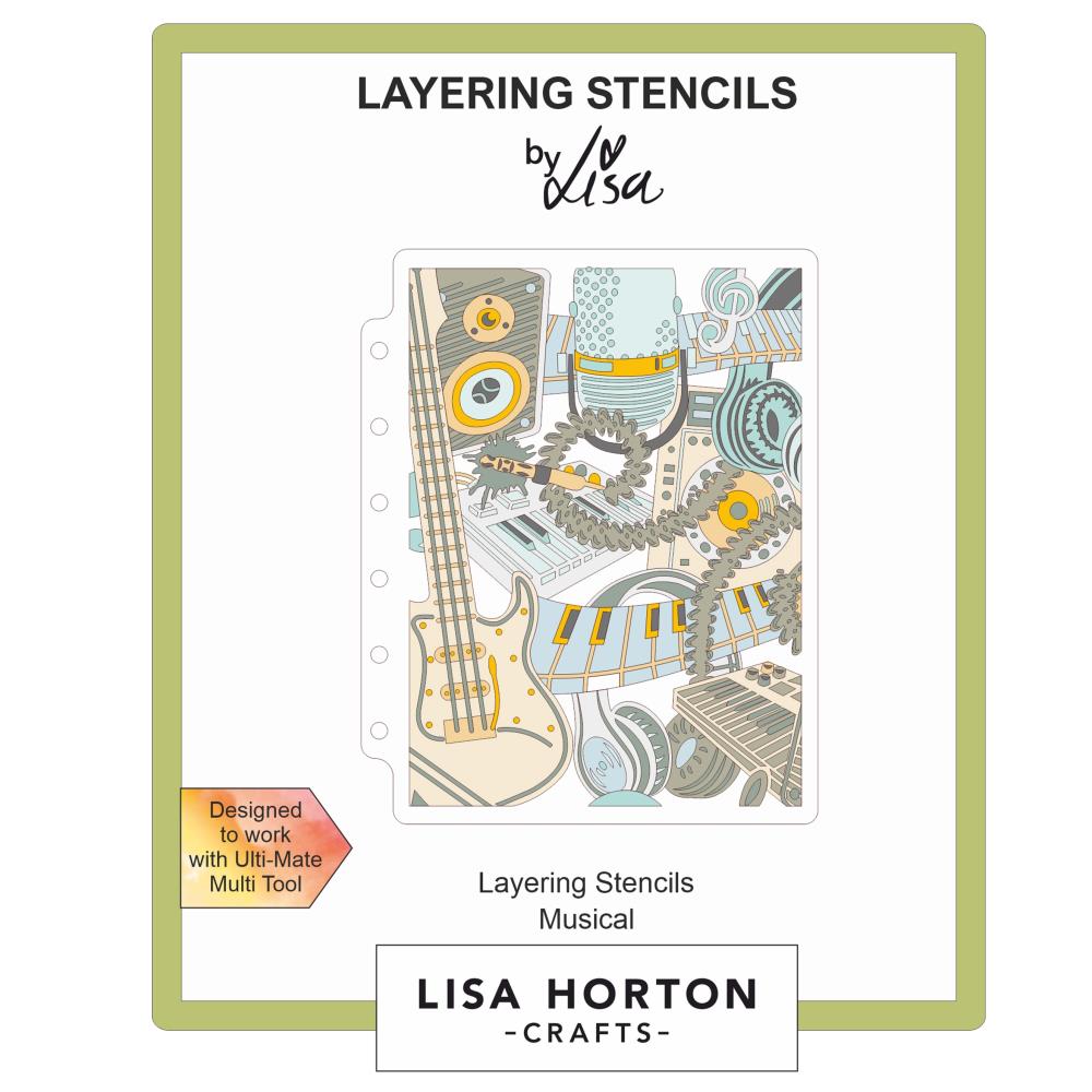 Lisa Horton Crafts A6 Layering Stencils: Musical (LHCAS152)