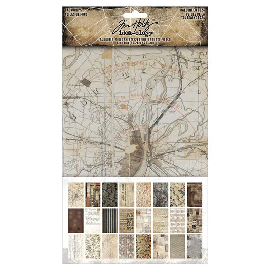 Tim Holtz Idea-ology: Halloween 2024 - Backdrops (5A0026RM1G96X)