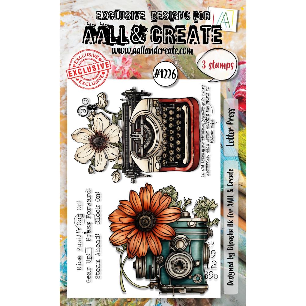 AALL And Create A6 Photopolymer Clear Stamp Set: Letter Press (5A002C5J1GFPL)