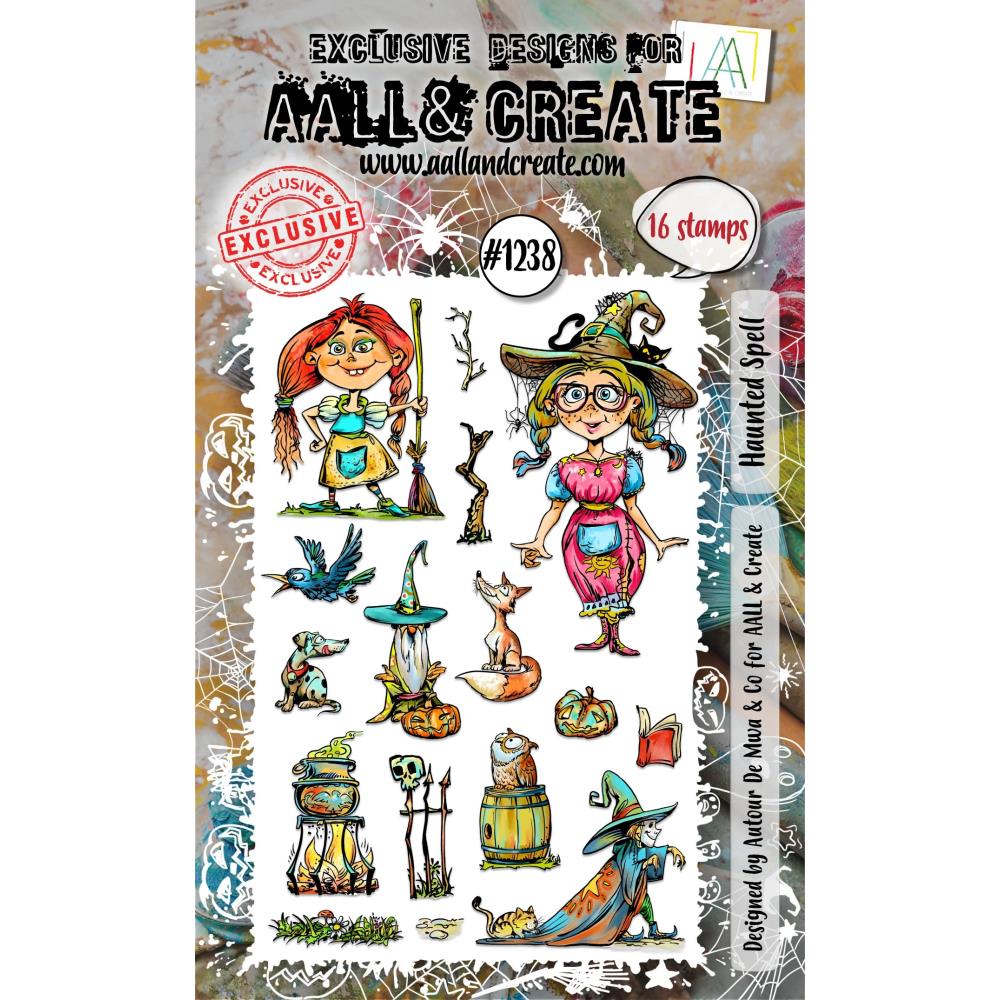 AALL And Create A6 Photopolymer Clear Stamp Set: Haunted Spell (5A002C5T1GFPM)