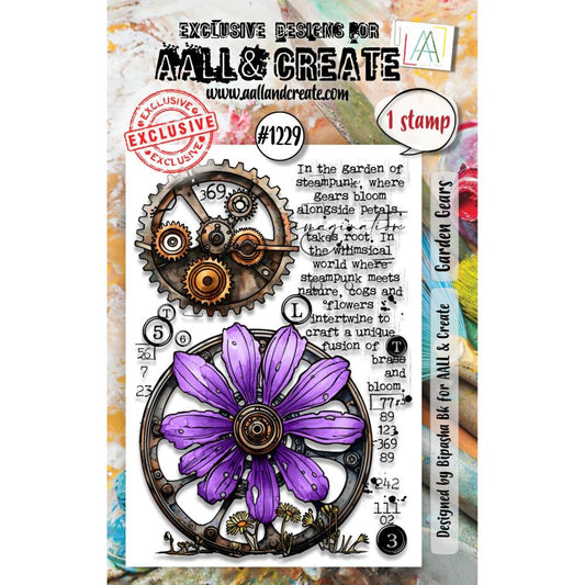 AALL And Create A7 Photopolymer Clear Stamp Set: Garden Gears (5A002C6P1GFPN)