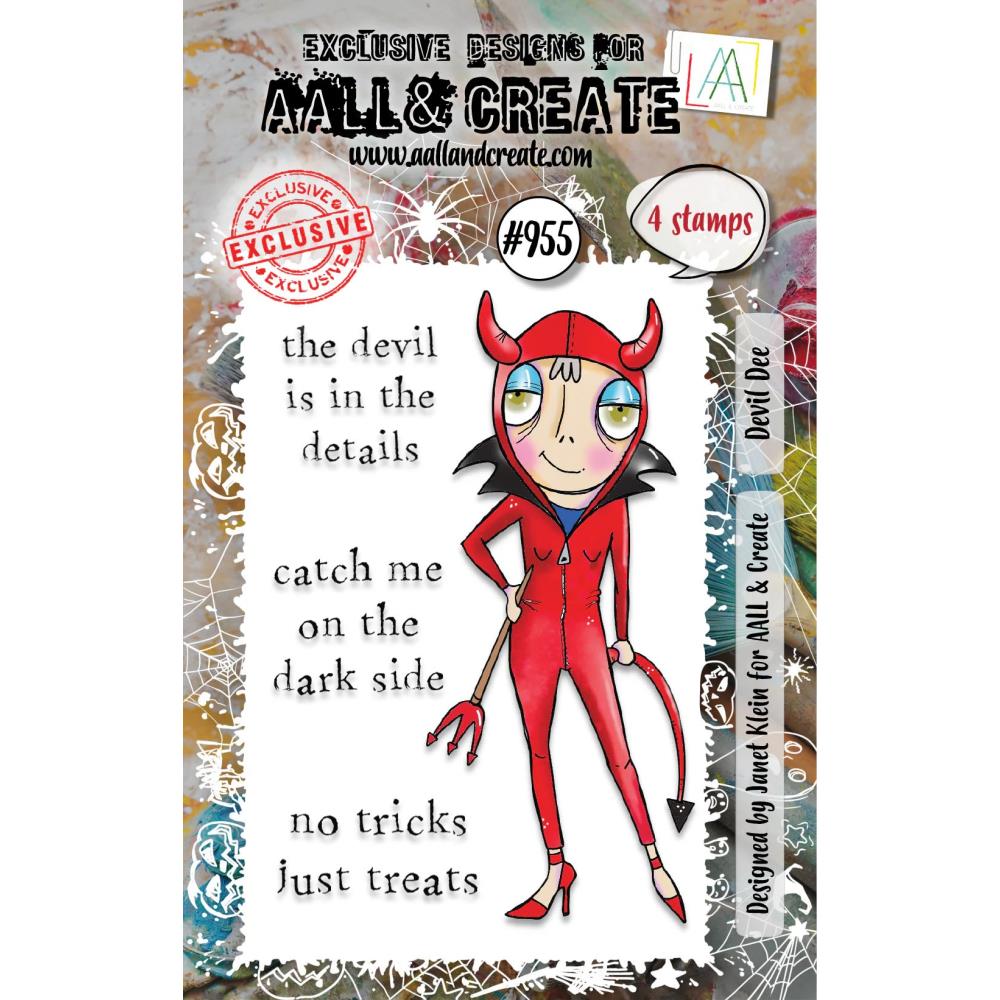 AALL And Create A7 Photopolymer Clear Stamp Set: Devil Dee (5A002C6F1GFPQ)