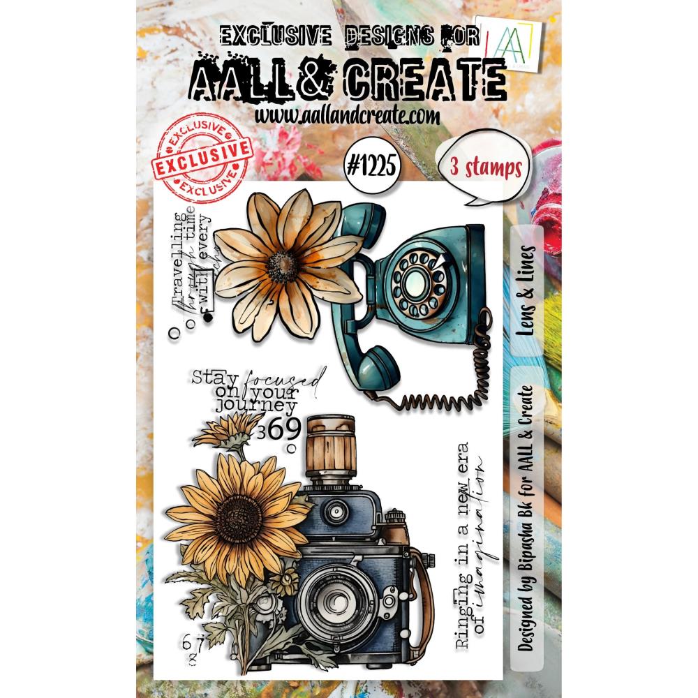 AALL And Create A6 Photopolymer Clear Stamp Set: Lens & Lines (5A002C5D1GFPZ)