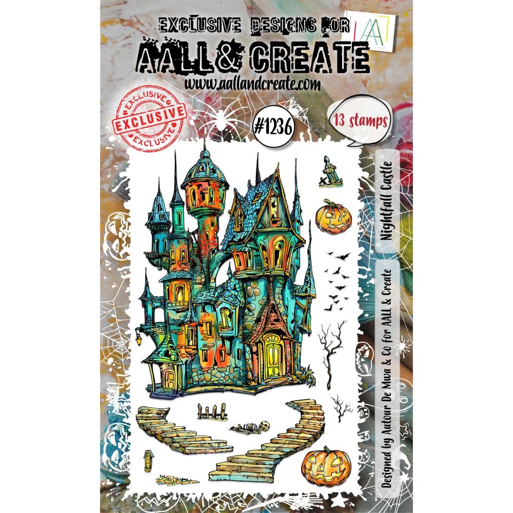 AALL And Create A6 Photopolymer Clear Stamp Set: Nightfall Castle (5A002C5M1GFQH)