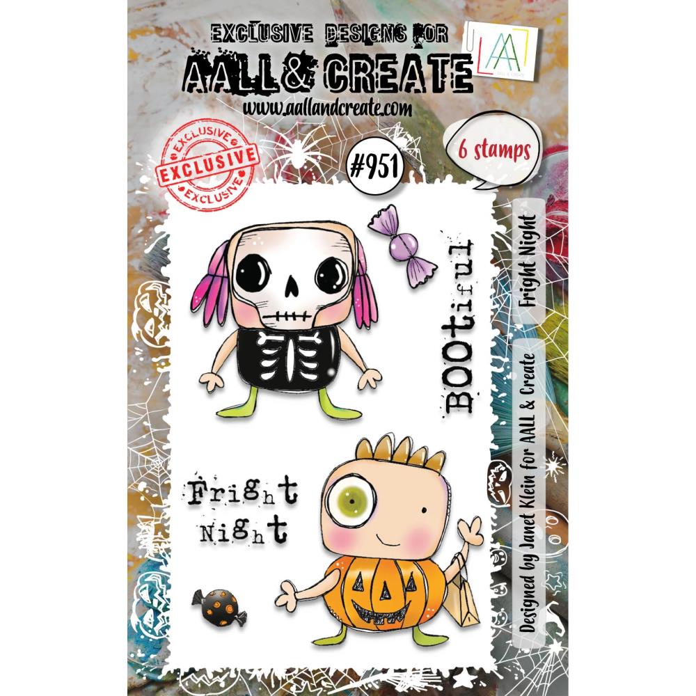 AALL And Create A7 Photopolymer Clear Stamp Set: Fright Night (5A002C691GFQN)