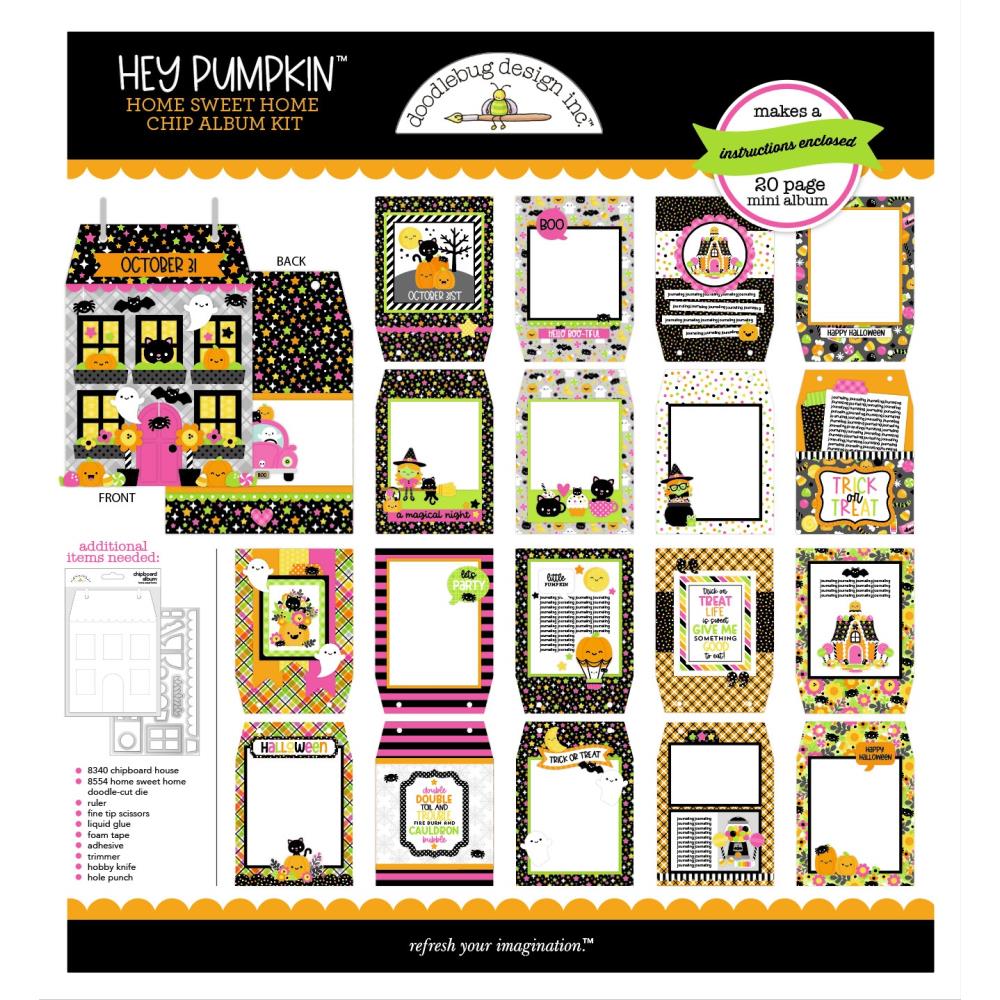 Doodlebug Chip Album Kit: Hey Pumpkin (5A002FLK1GH0K)