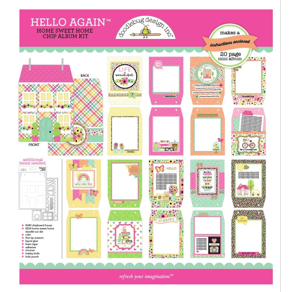 Doodlebug Chip Album Kit: Hello Again (5A002FLJ1GH0L)