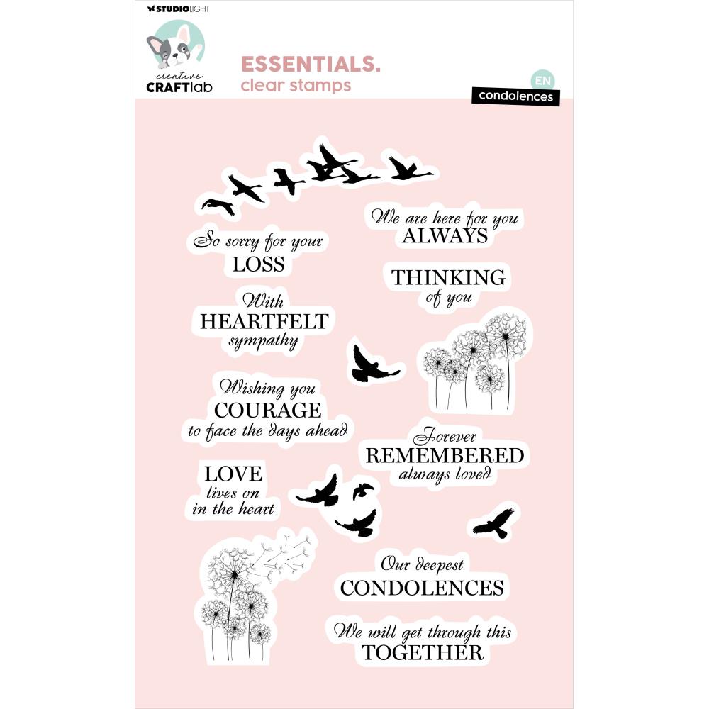 Studio Light Essentials Clear Stamps: Nr. 725, Condolences (5A002BFQ1GDX3)