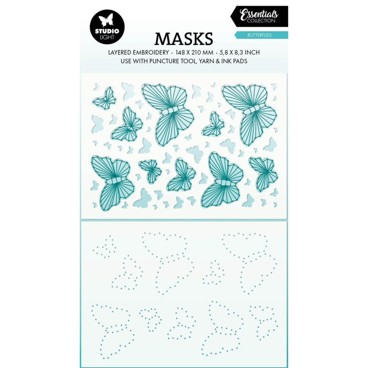 Studio Light Essentials 5.83"X8.25" Stencil: Nr. 309, Butterflies (5A002BH21GF1C)