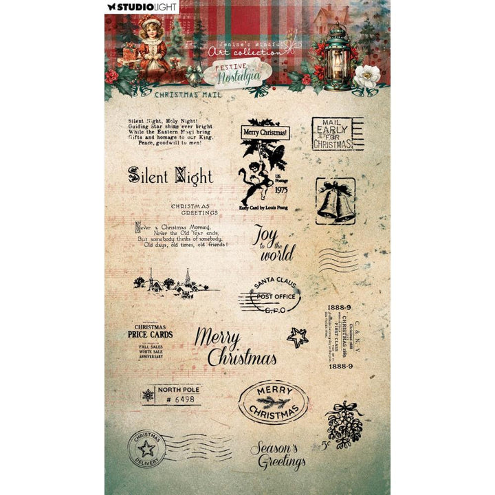 Studio Light Jenine's Mindful Art Festive Nostaligia Clear Stamps: Nr. 753, Christmas Mail (5A002BDG1GF1J)