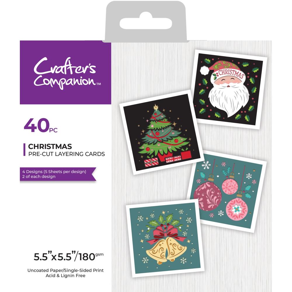 Crafter's Companion 5.5"X5.5" Pre-Cut Layering Pad: Christmas (5A002C931GFTN)