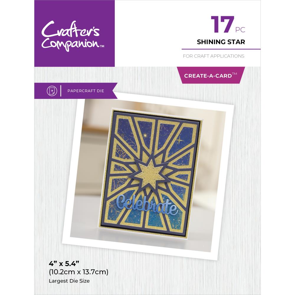 Crafter's Companion Create A Card Metal Dies: Shining Star (5A002C971GFTS)