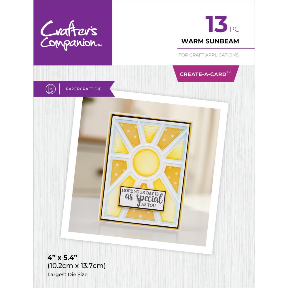 Crafter's Companion Create A Card Metal Dies: Warm Sunbeam (5A002C941GFTX)