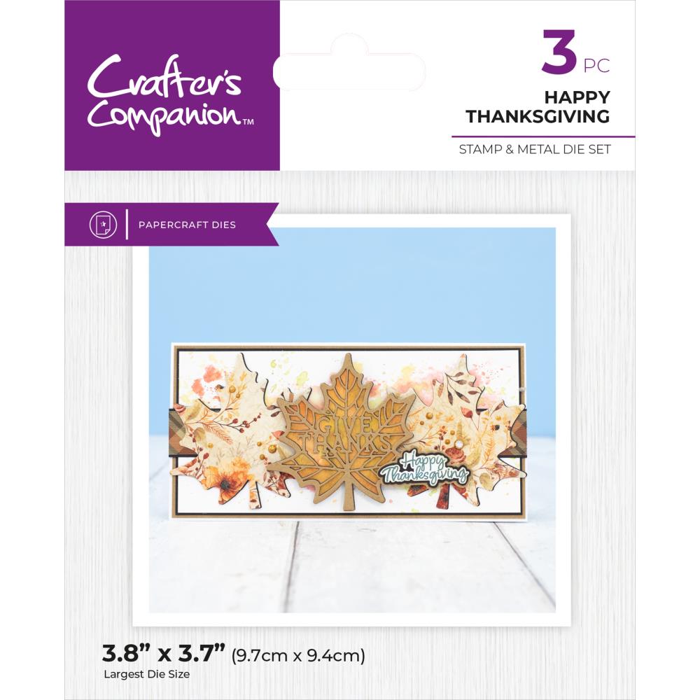 Crafter's Companion Stamp & Dies: Happy Thanksgiving (5A002C9B1GFV9)